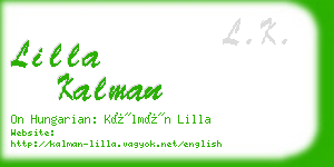 lilla kalman business card
